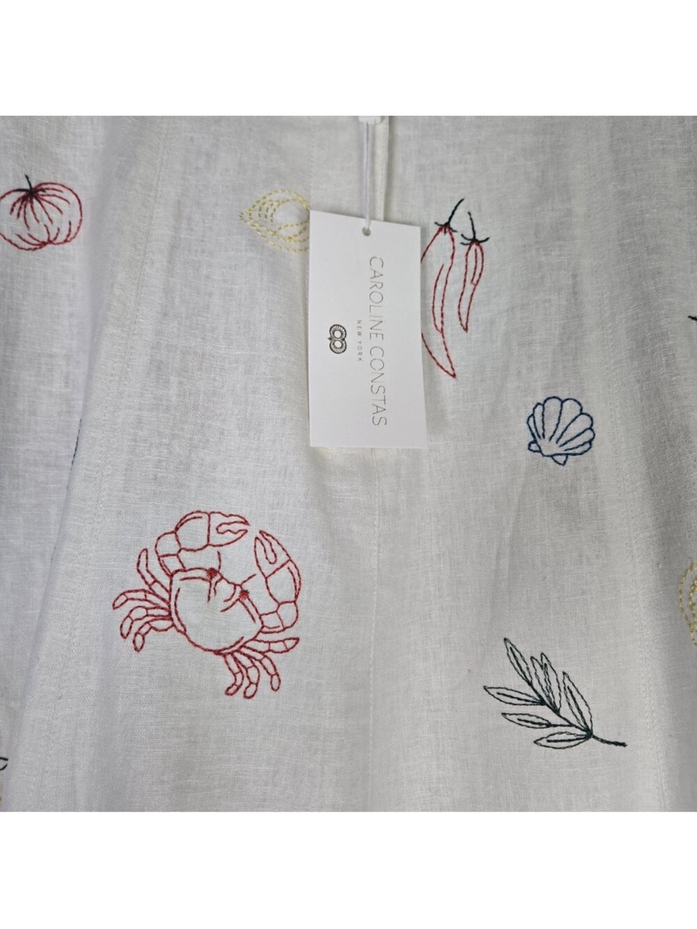 Caroline Constas Embroidered White Maxi Skirt - Picture 10 of 12